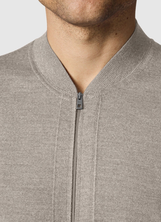 Maerz Merinowol Vest Rits – Beige-100% merino wol-HEREN TRUIEN & VESTEN-Beige