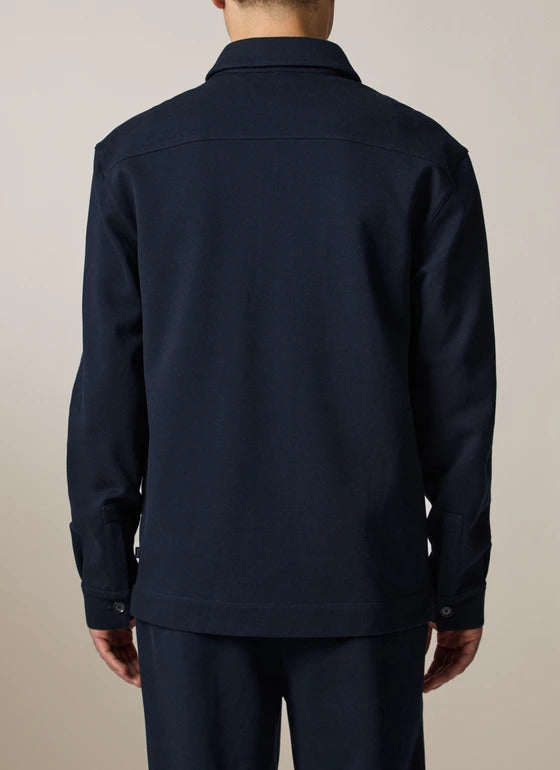 MAERZ overshirt navy-93% Katoen<br />7% Polyester-HEREN SHIRTS-Blauw