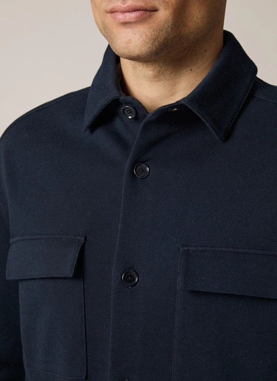 MAERZ overshirt navy-93% Katoen<br />7% Polyester-HEREN SHIRTS-Blauw