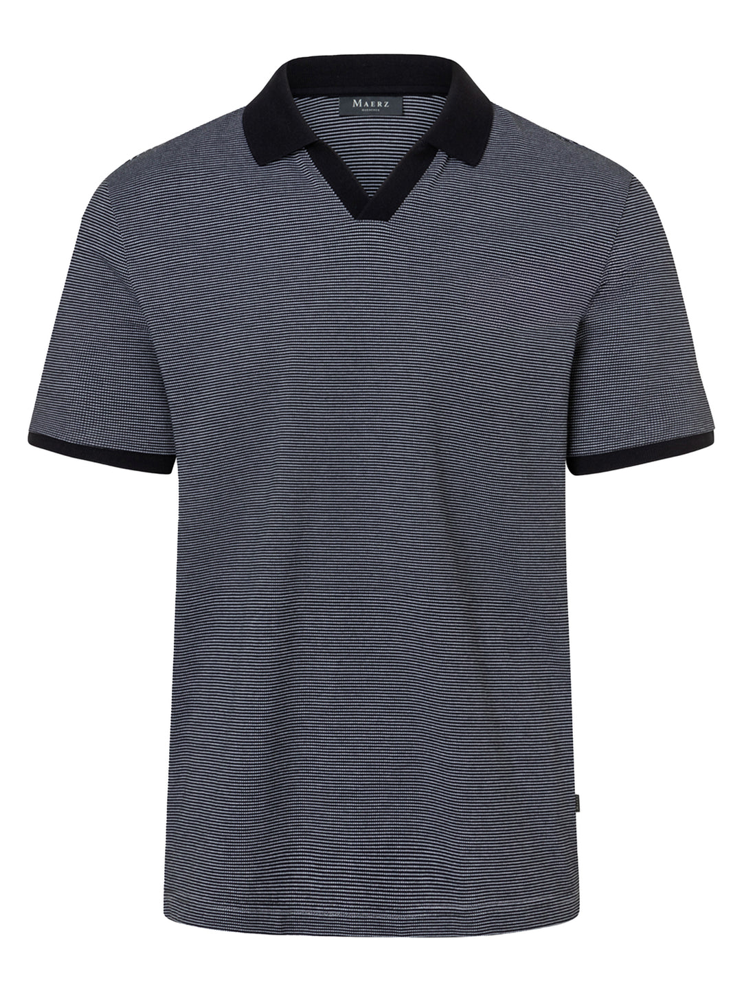 MAERZ polo blauw-100% Katoen-HEREN POLO'S & T-SHIRTS-Blauw