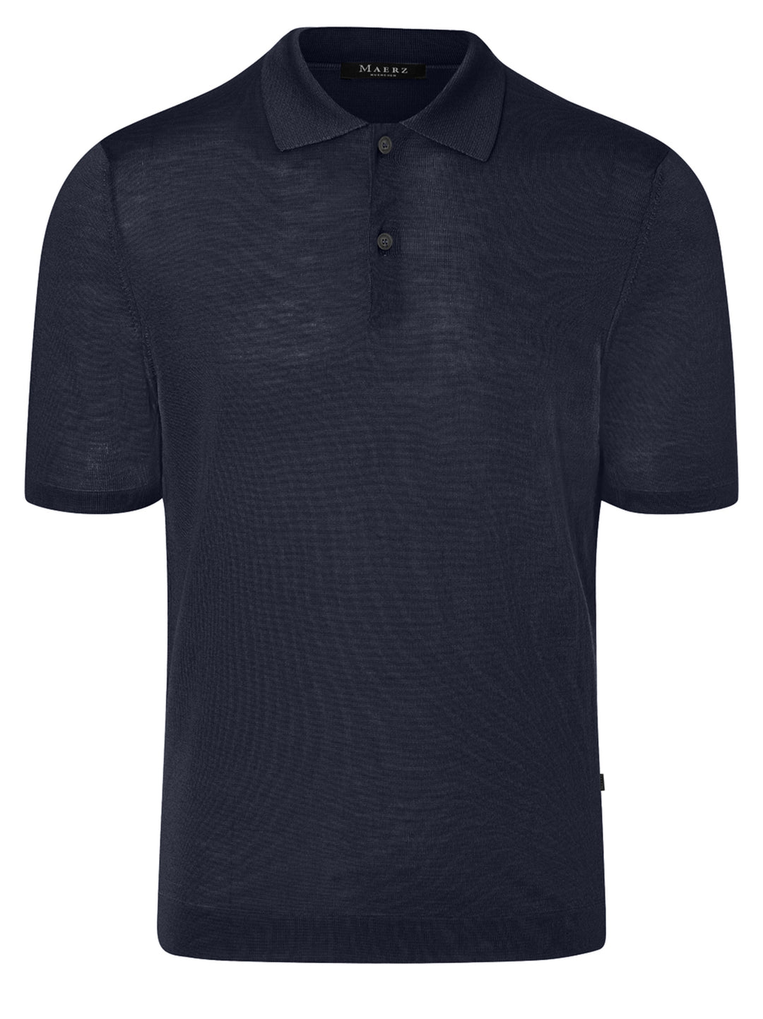 MAERZ polo navy-100% Scheurwol-HEREN POLO'S & T-SHIRTS-Blauw