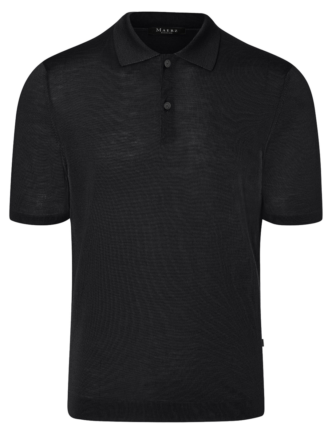 MAERZ Polo – Zwart-100% Scheurwol-HEREN POLO'S & T-SHIRTS-Zwart