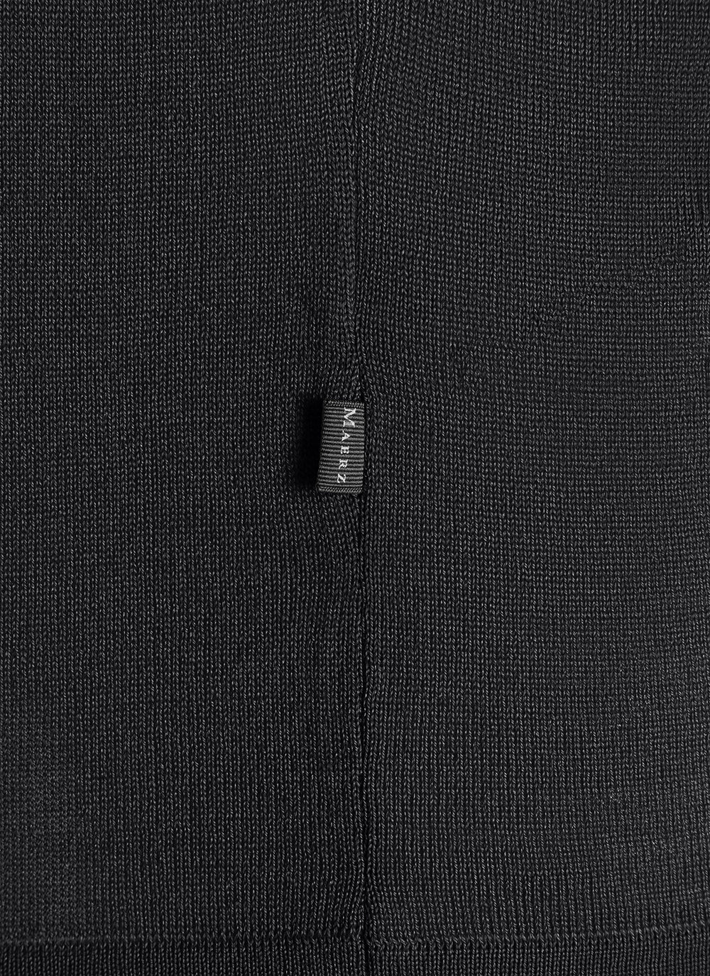 MAERZ Polo – Zwart-100% Scheurwol-HEREN POLO'S & T-SHIRTS-Zwart