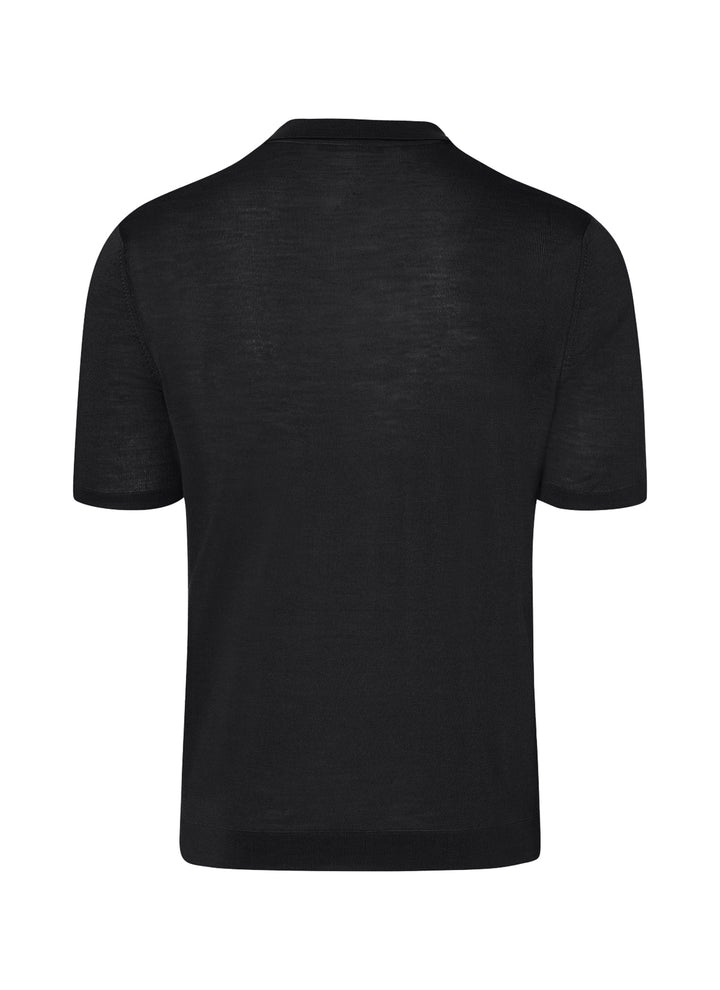 MAERZ Polo – Zwart-100% Scheurwol-HEREN POLO'S & T-SHIRTS-Zwart