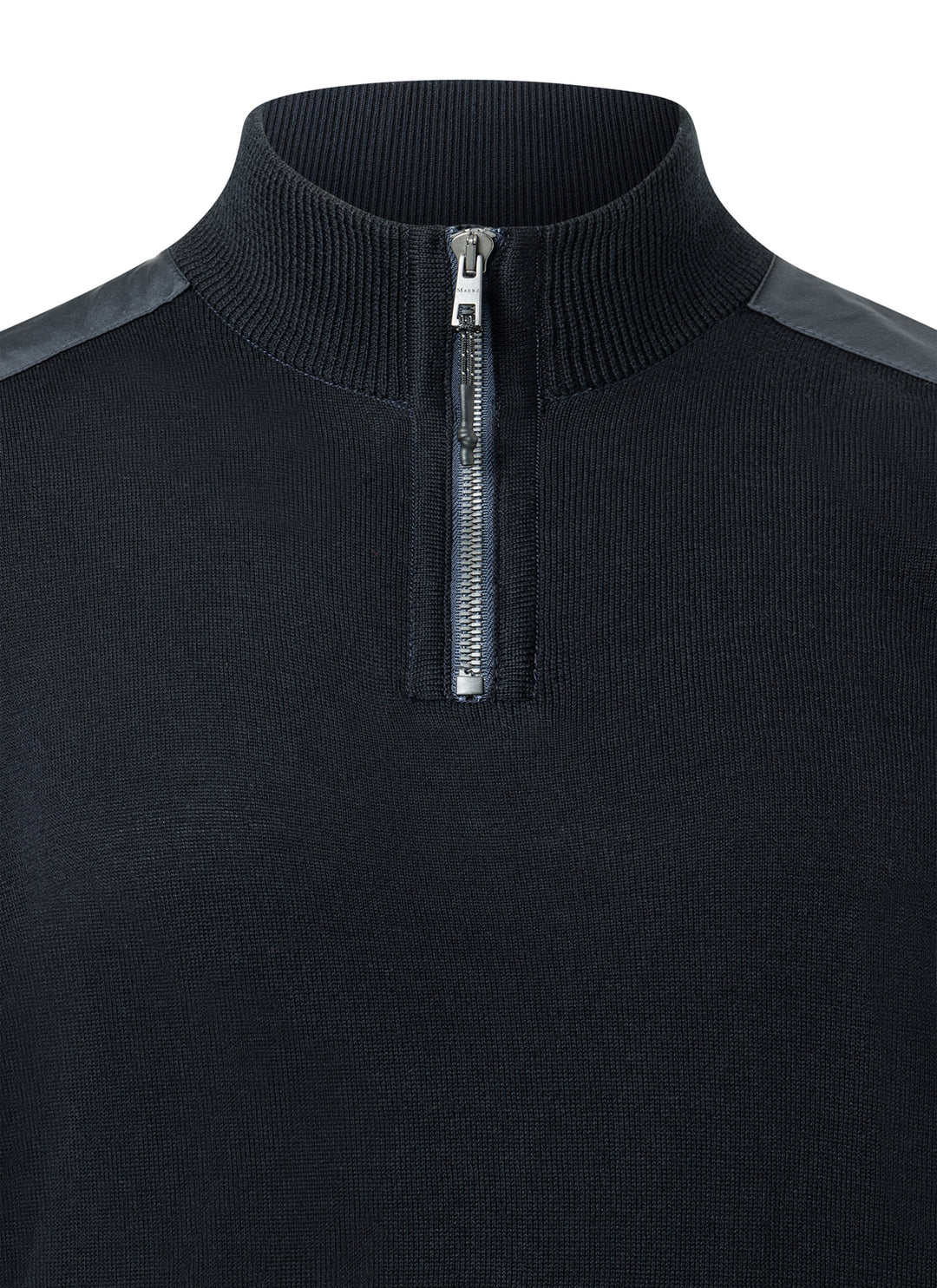 MAERZ Quarter Zip Trui-100% katoen-HEREN TRUIEN & VESTEN-Blauw
