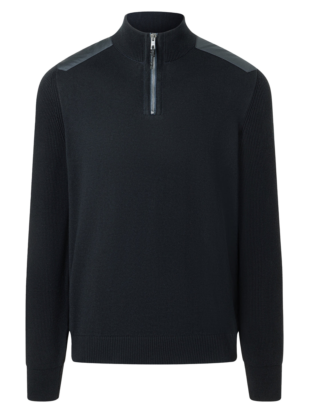 MAERZ Quarter Zip Trui-100% katoen-HEREN TRUIEN & VESTEN-Blauw