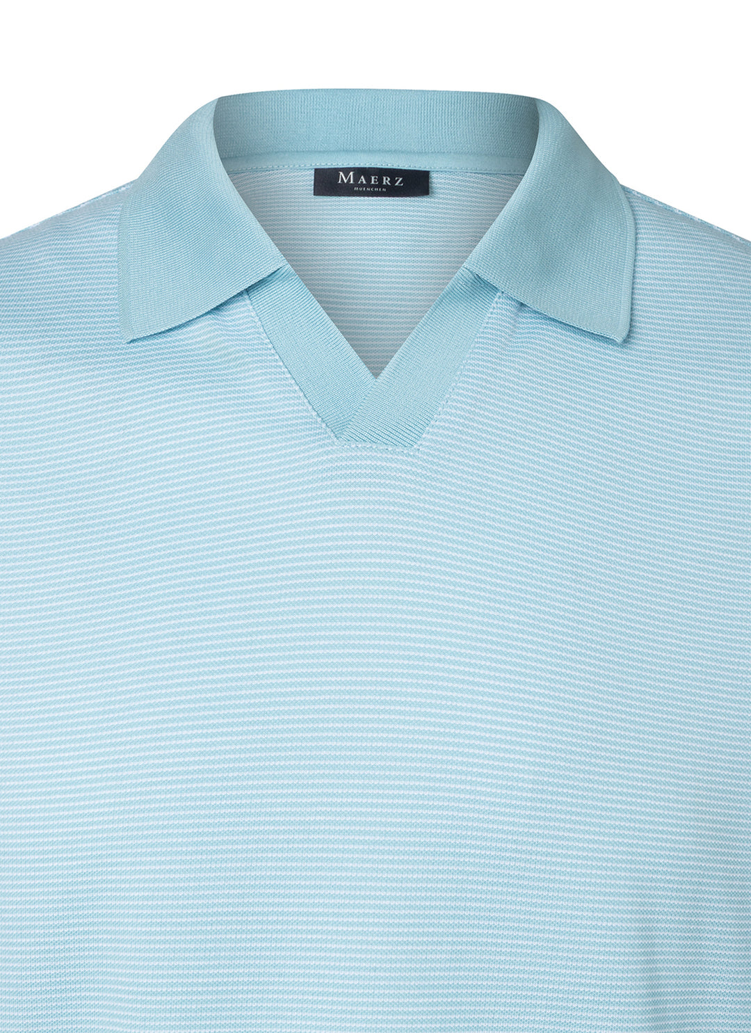 MAERZ Regular Fit Polo - Bright Aqua -100% katoen-HEREN POLO'S & T-SHIRTS-Blauw