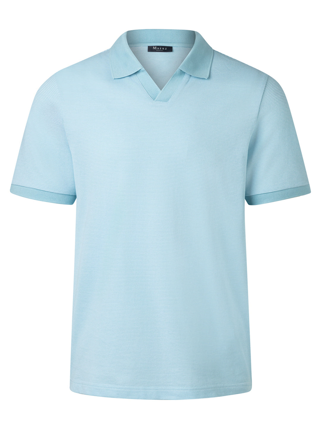 MAERZ Regular Fit Polo - Bright Aqua -100% katoen-HEREN POLO'S & T-SHIRTS-Blauw