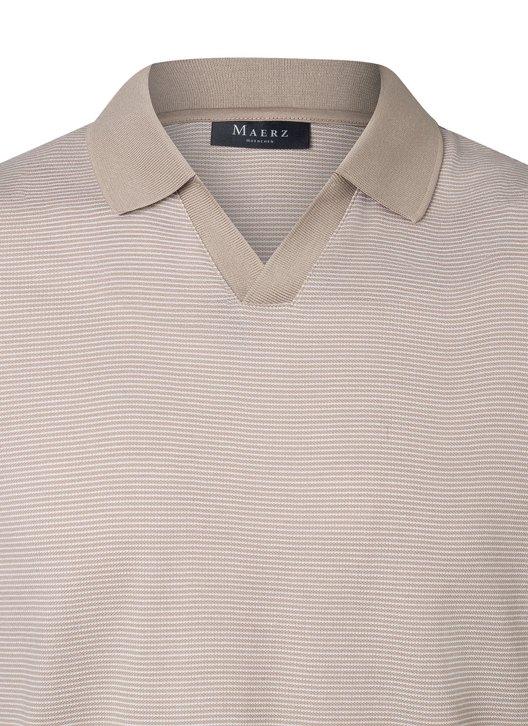 MAERZ Regular Fit Polo - Frappuccino-100% katoen-HEREN POLO'S & T-SHIRTS-Beige