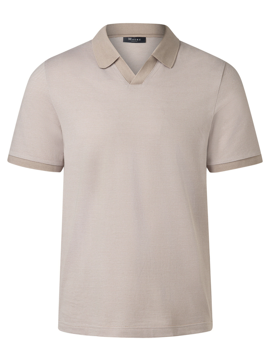 MAERZ Regular Fit Polo - Frappuccino-100% katoen-HEREN POLO'S & T-SHIRTS-Beige