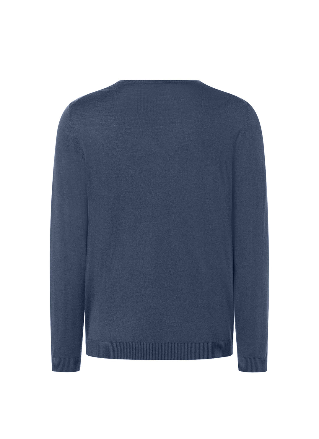 MAERZ Trui V‑Hals – Blauw-100% merino wol-HEREN TRUIEN & VESTEN-Blauw
