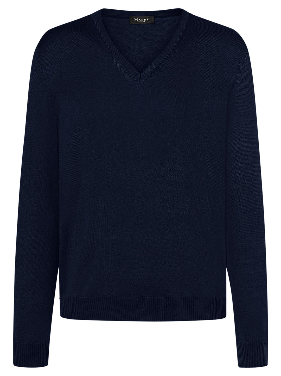 Maerz V Hals Trui – Blauw-100% wol-HEREN TRUIEN & VESTEN-Blauw