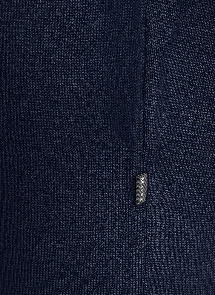 Maerz V Hals Trui – Blauw-100% wol-HEREN TRUIEN & VESTEN-Blauw