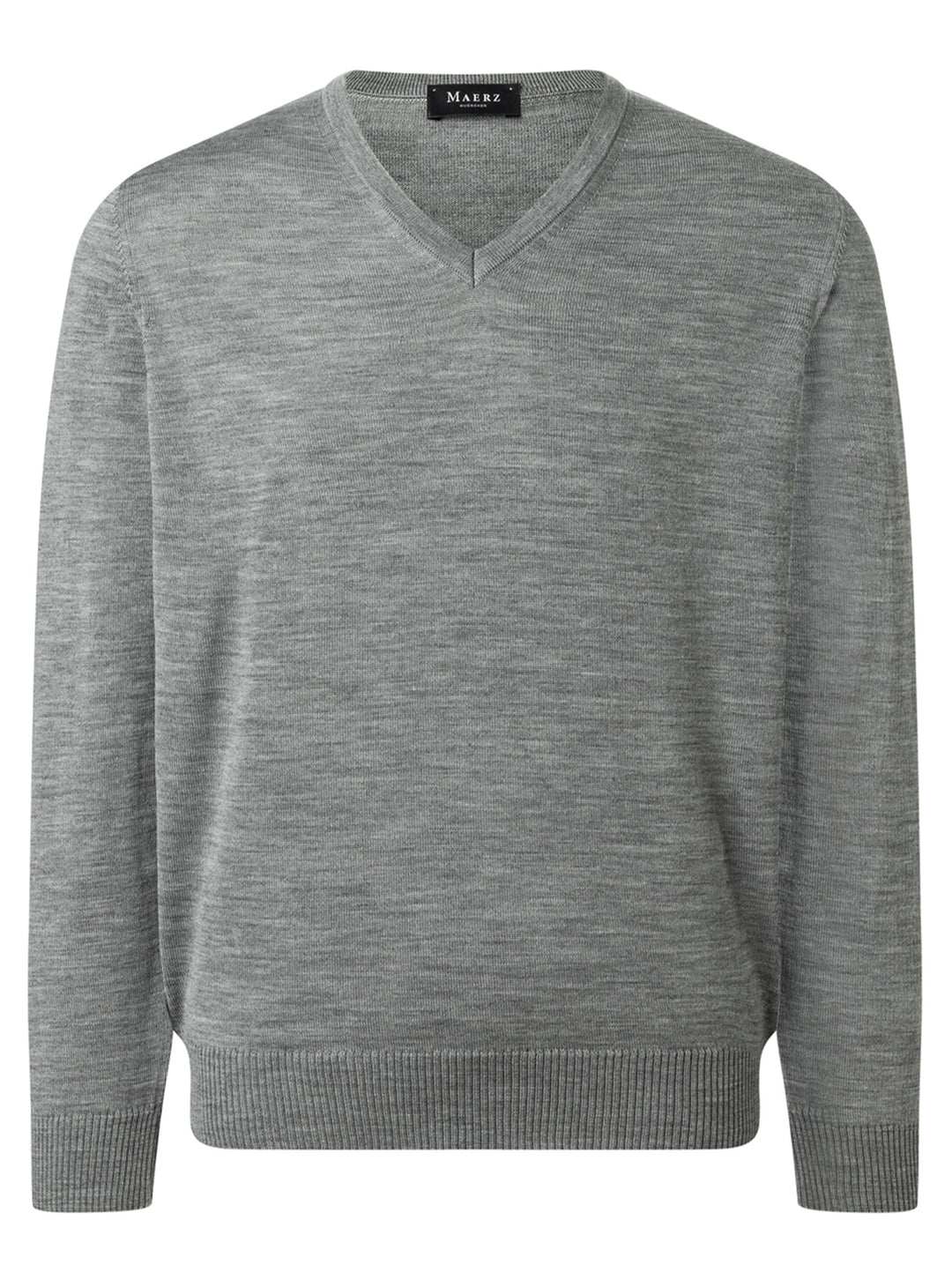 Maerz V Hals Trui – Grijs-100% wol-HEREN TRUIEN & VESTEN-Grijs