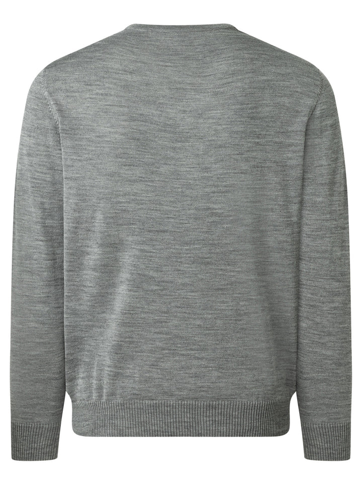 Maerz V Hals Trui – Grijs-100% wol-HEREN TRUIEN & VESTEN-Grijs