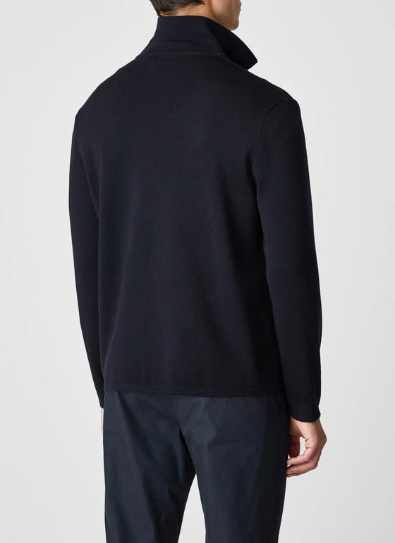 MAERZ Vest Knoop – Blauw-100% wol-HEREN TRUIEN & VESTEN-Blauw