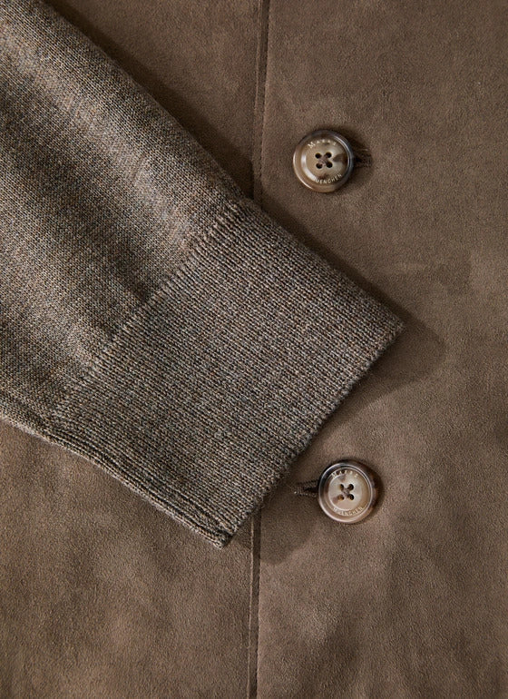 Maerz Vest Knoop – Bruin-100% wol<br />-HEREN TRUIEN & VESTEN-Bruin