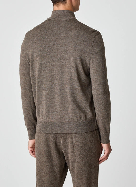 Maerz Vest Knoop – Bruin-100% wol<br />-HEREN TRUIEN & VESTEN-Bruin