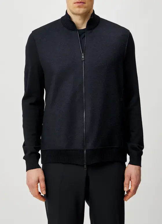 MAERZ Vest met Rits – Navy-100% wol-HEREN TRUIEN & VESTEN-Blauw