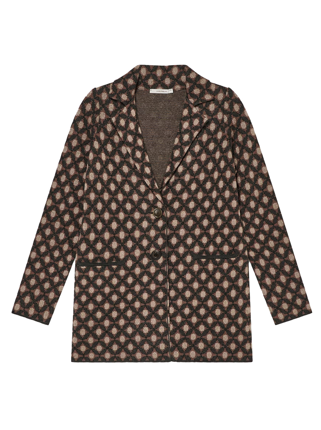 Maliparmi blazer LUCKY POIS-Material: 71% VISCOSE 23% POLYESTER 6% MÉTAL-DAMES BLAZERS & GILETS-Bruin