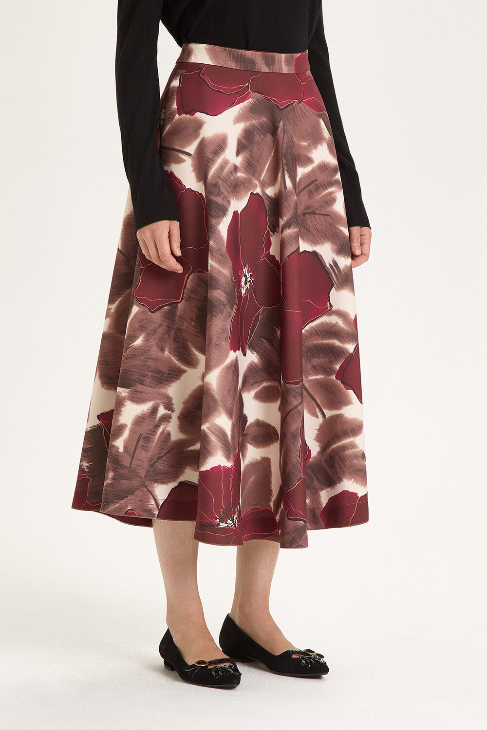 Maliparmi CAMOU FLOWER CADY rok-Materiaal: 54% 38% POLYESTER 8% ELASTAAN-DAMES ROKKEN-Rood