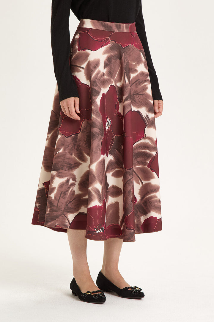 Maliparmi CAMOU FLOWER CADY rok-Materiaal: 54% 38% POLYESTER 8% ELASTAAN-DAMES ROKKEN-Rood