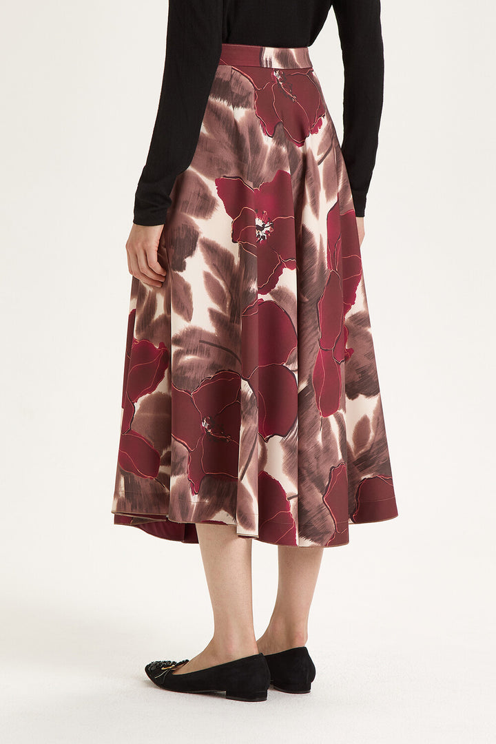 Maliparmi CAMOU FLOWER CADY rok-Materiaal: 54% 38% POLYESTER 8% ELASTAAN-DAMES ROKKEN-Rood