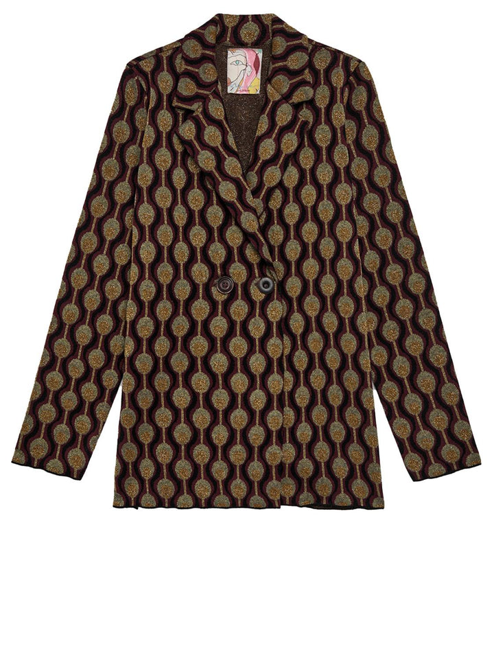 Maliparmi COMFORT blazer-72% viskose, 26% polyester, 2% metaal-DAMES BLAZERS & GILETS-Bordeaux