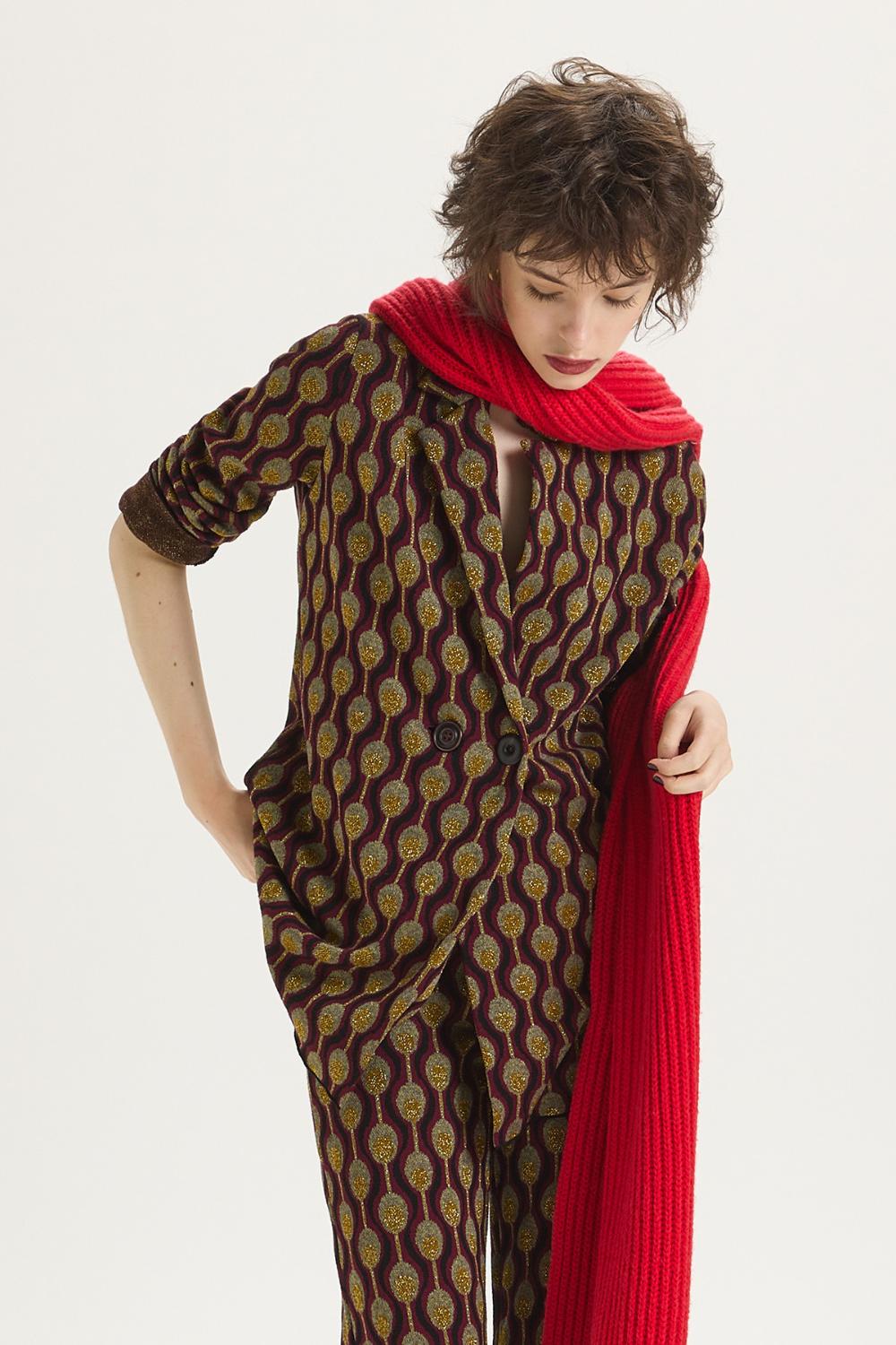 Maliparmi COMFORT blazer-72% viskose, 26% polyester, 2% metaal-DAMES BLAZERS & GILETS-Bordeaux