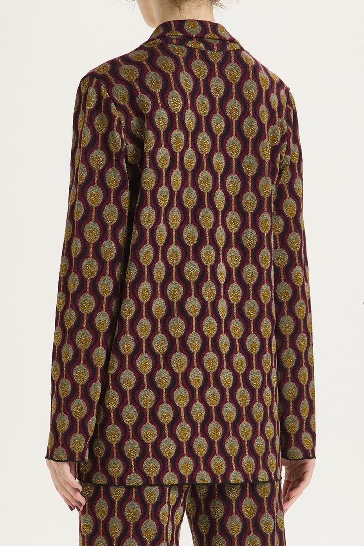 Maliparmi COMFORT blazer-72% viskose, 26% polyester, 2% metaal-DAMES BLAZERS & GILETS-Bordeaux