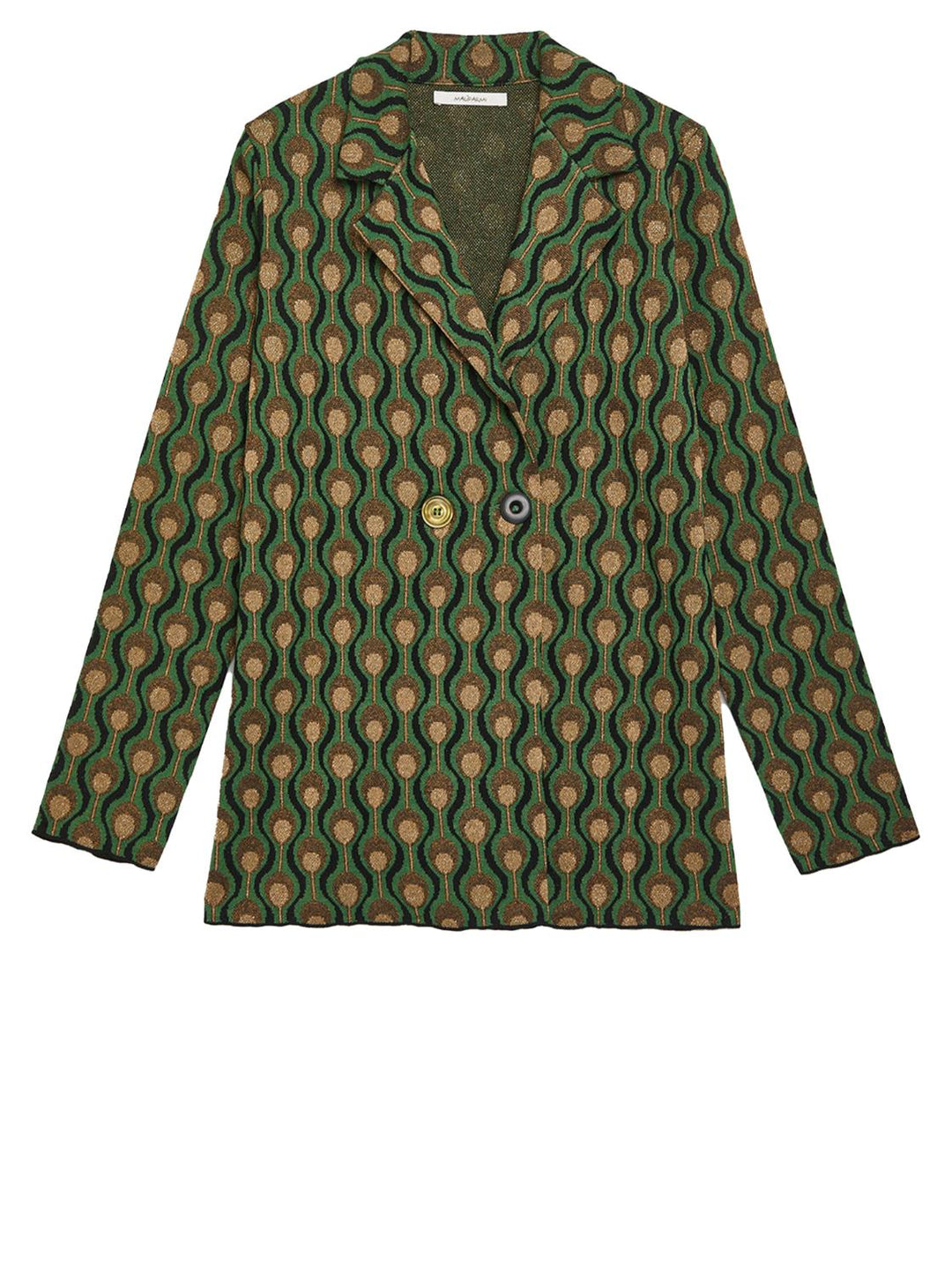 Maliparmi COMFORT blazer-72% viskose, 26% polyester, 2% metaal-DAMES BLAZERS & GILETS-Groen