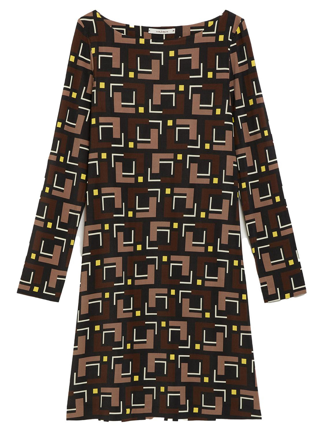 Maliparmi jurk MELODY-92% viskose, 8% elasthaan-DAMES JURKEN-Bruin