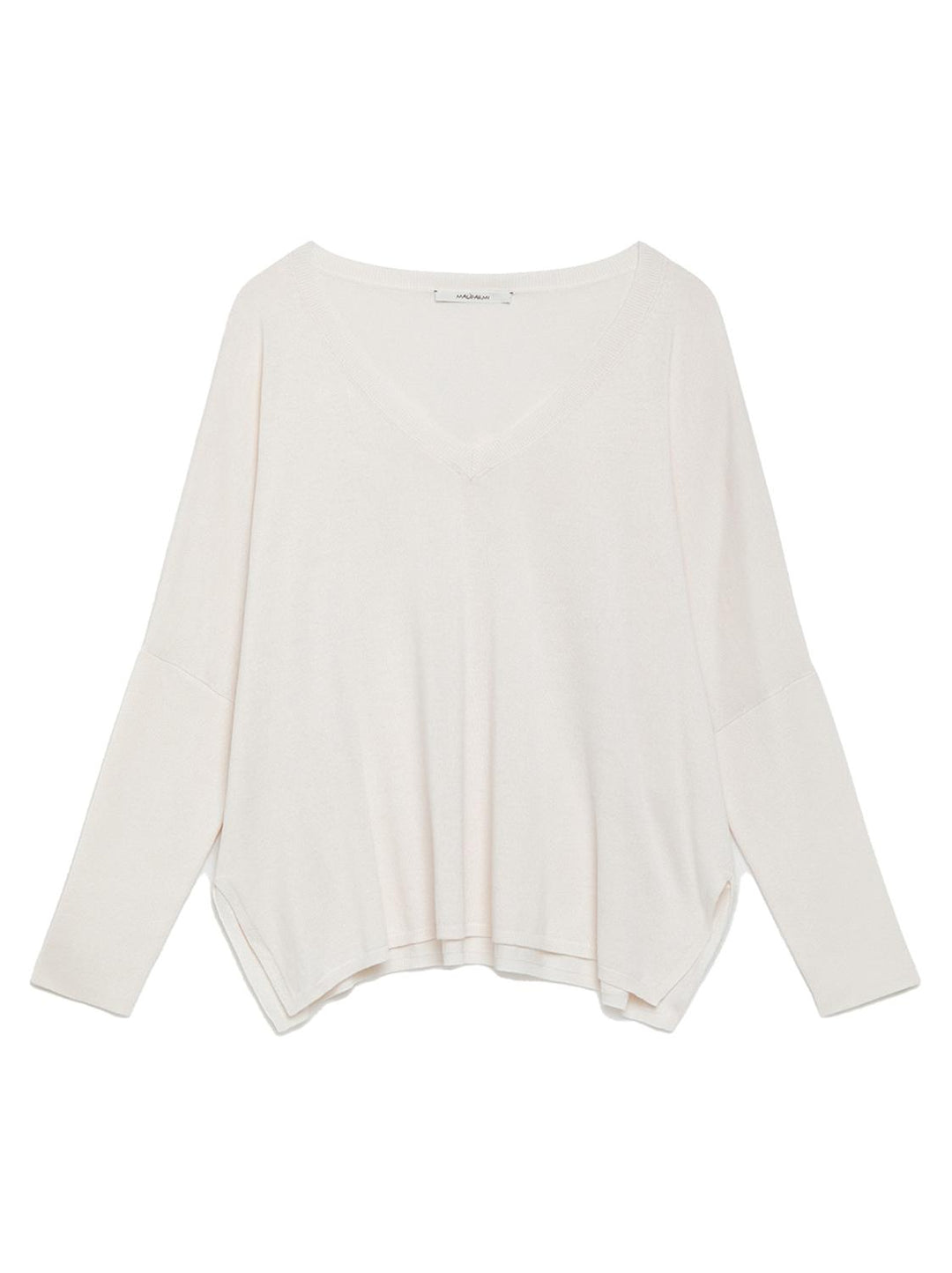 Maliparmi trui beige-57% katoen, 38% modaal, 5% polyamide-DAMES TRUIEN & VESTEN-Beige