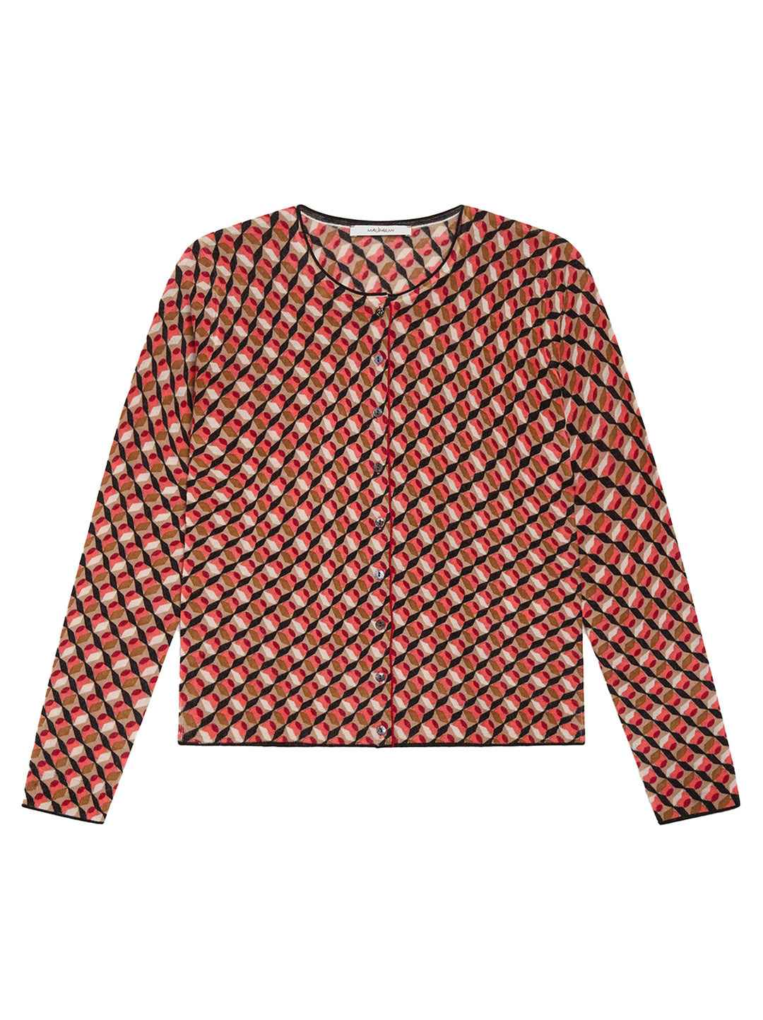 Maliparmi vestje PRINTED KNIT-Materiaal: 92% WOL 8% METAAL-DAMES TRUIEN & VESTEN-Rood