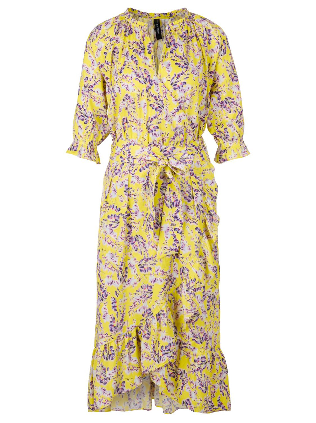 Marc Cain bedrukte jurk-100% polyester-DAMES JURKEN-Geel