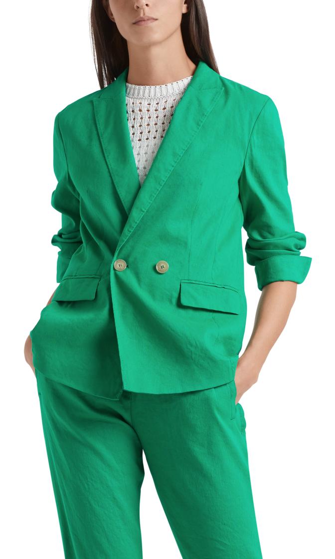 Marc Cain blazer-alg.: 59% linnen, 39% viscose, 2% elastaan-DAMES BLAZERS & GILETS-Groen
