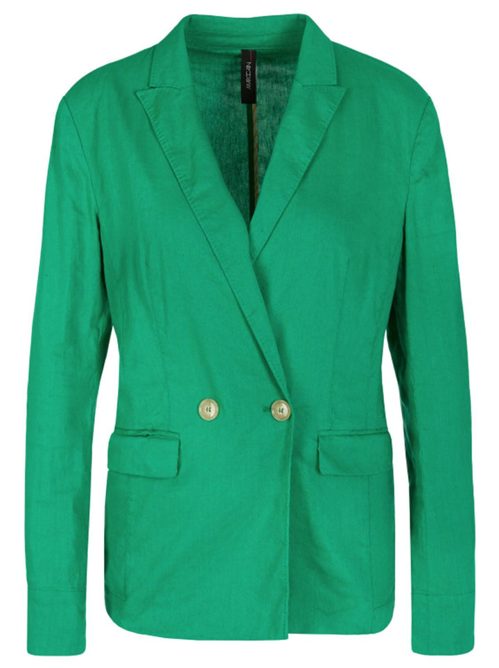 Marc Cain blazer-alg.: 59% linnen, 39% viscose, 2% elastaan-DAMES BLAZERS & GILETS-Groen