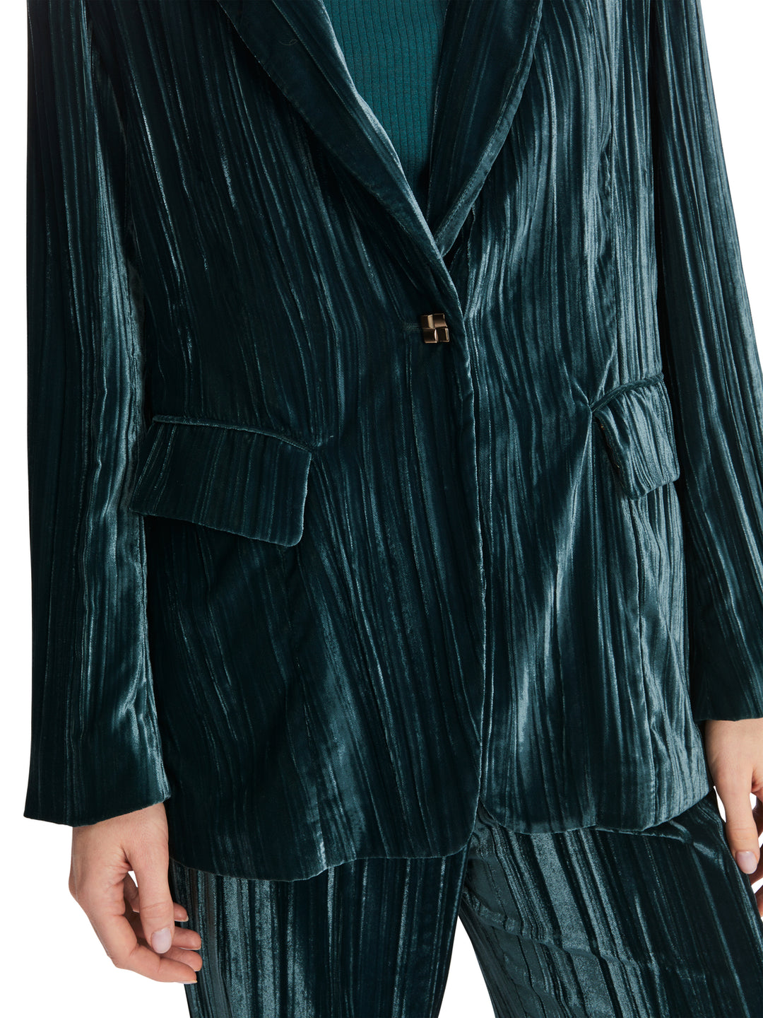 Marc Cain blazer van geplet fluweel-Materiaal<br />voering: 69% polyester (gerecycled), 31% polyester<br />alg.: 100% pol