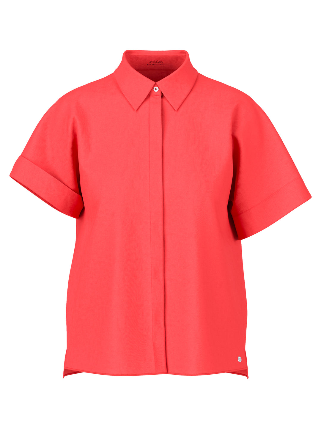 Marc Cain blouse korte mouw rood-DAMES TOPS & BLOUSES-Rood