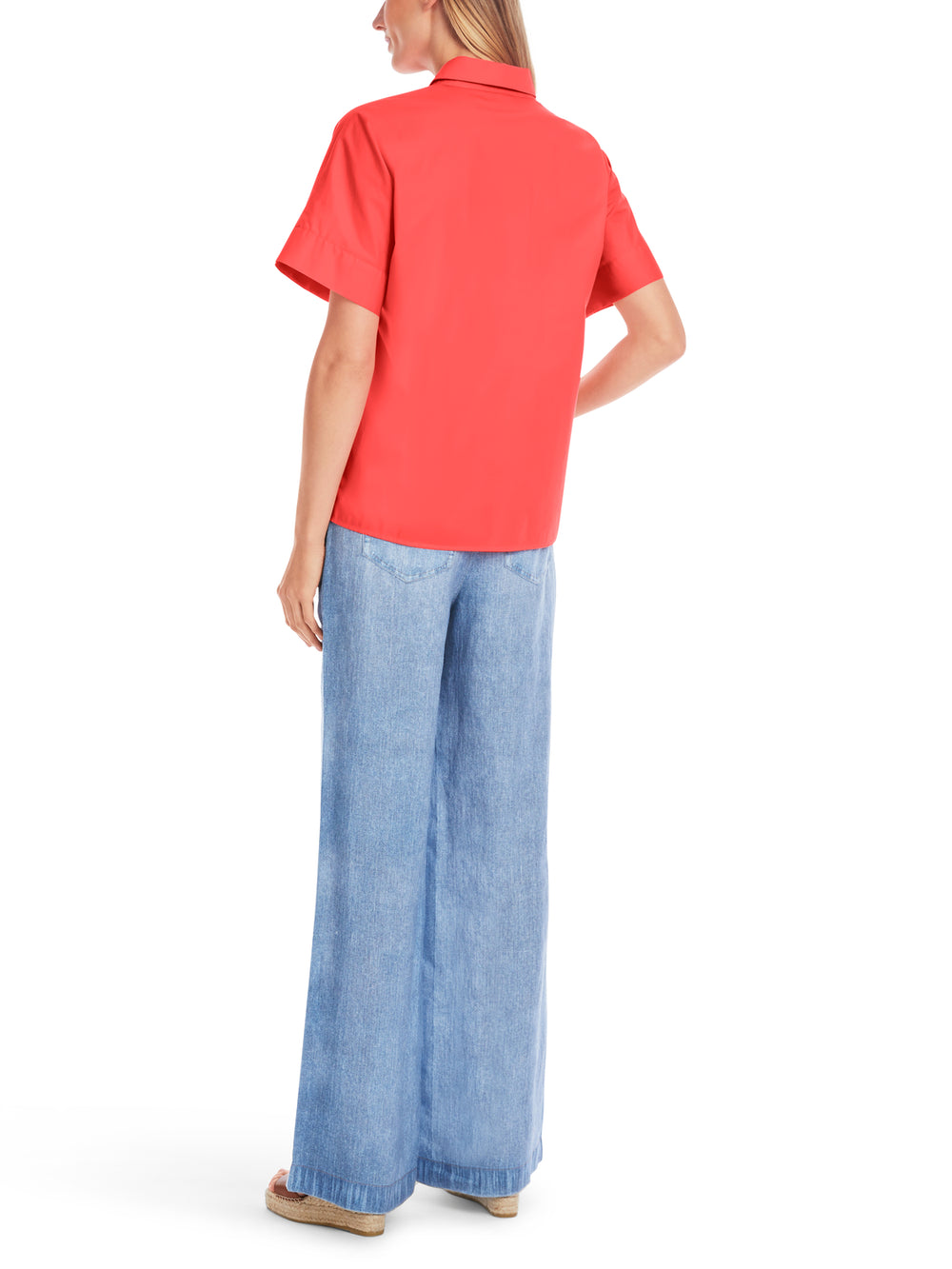 Marc Cain blouse korte mouw rood-DAMES TOPS & BLOUSES-Rood