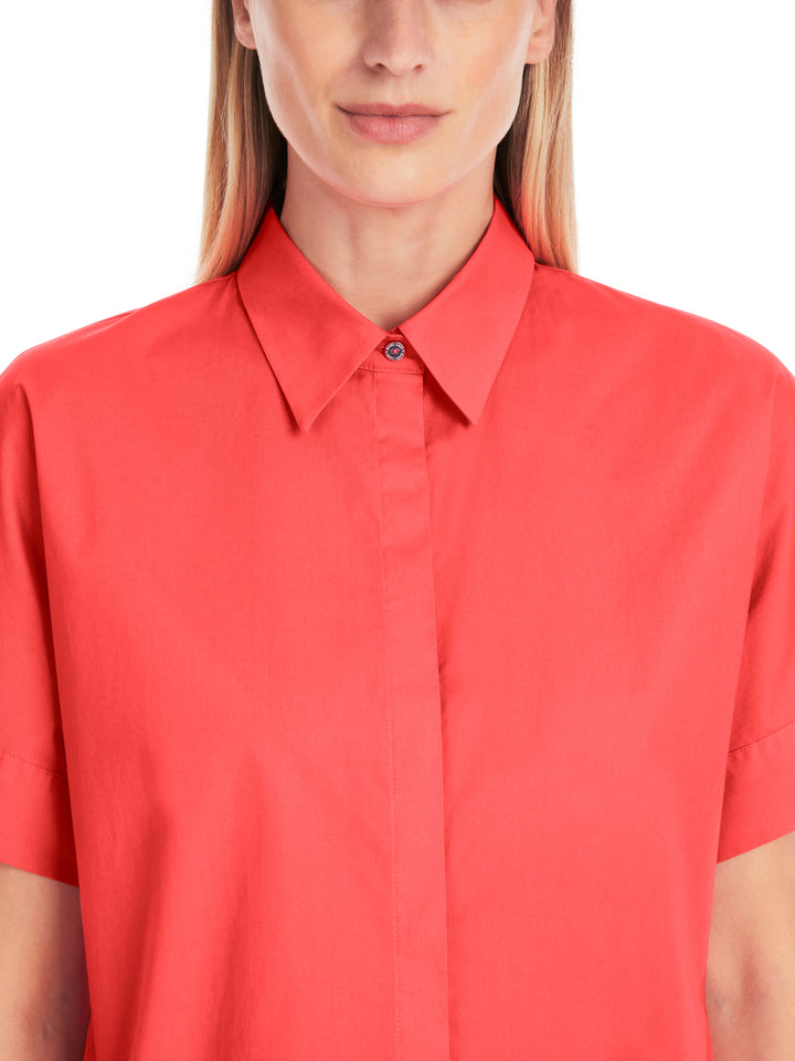 Marc Cain blouse korte mouw rood-DAMES TOPS & BLOUSES-Rood