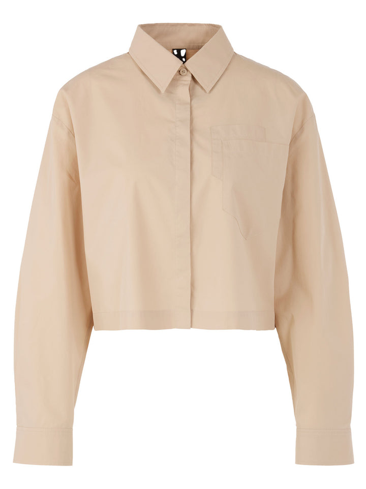 Marc Cain Blouse Lange Mouw – Beige-100% katoen-DAMES TOPS & BLOUSES-Beige