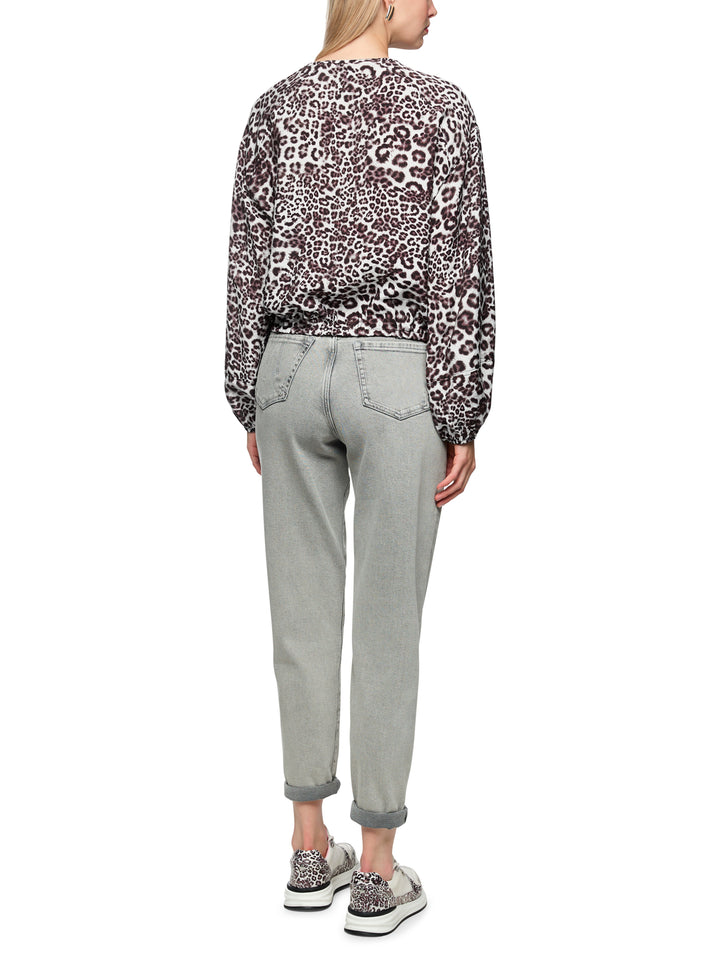 Marc Cain blouse lange mouw – Rood-85% viscose, 15% polyamide-DAMES TOPS & BLOUSES-Rood