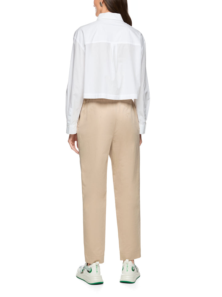 Marc Cain Blouse Lange Mouw – Wit-100% katoen-DAMES TOPS & BLOUSES-Wit