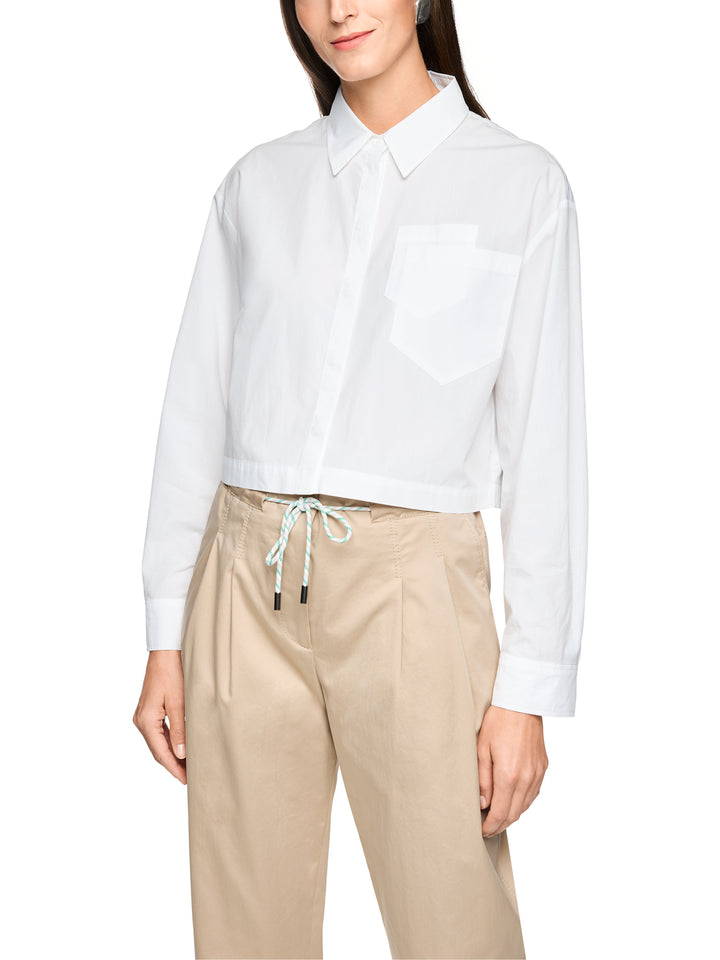 Marc Cain Blouse Lange Mouw – Wit-100% katoen-DAMES TOPS & BLOUSES-Wit