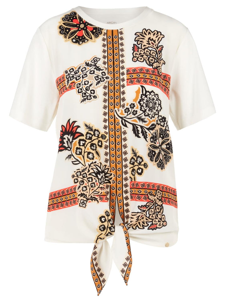 Marc Cain blouse materiaalmix-voorstuk: 100% zijde<br />rest: 100% katoen-DAMES TOPS & BLOUSES-Beige