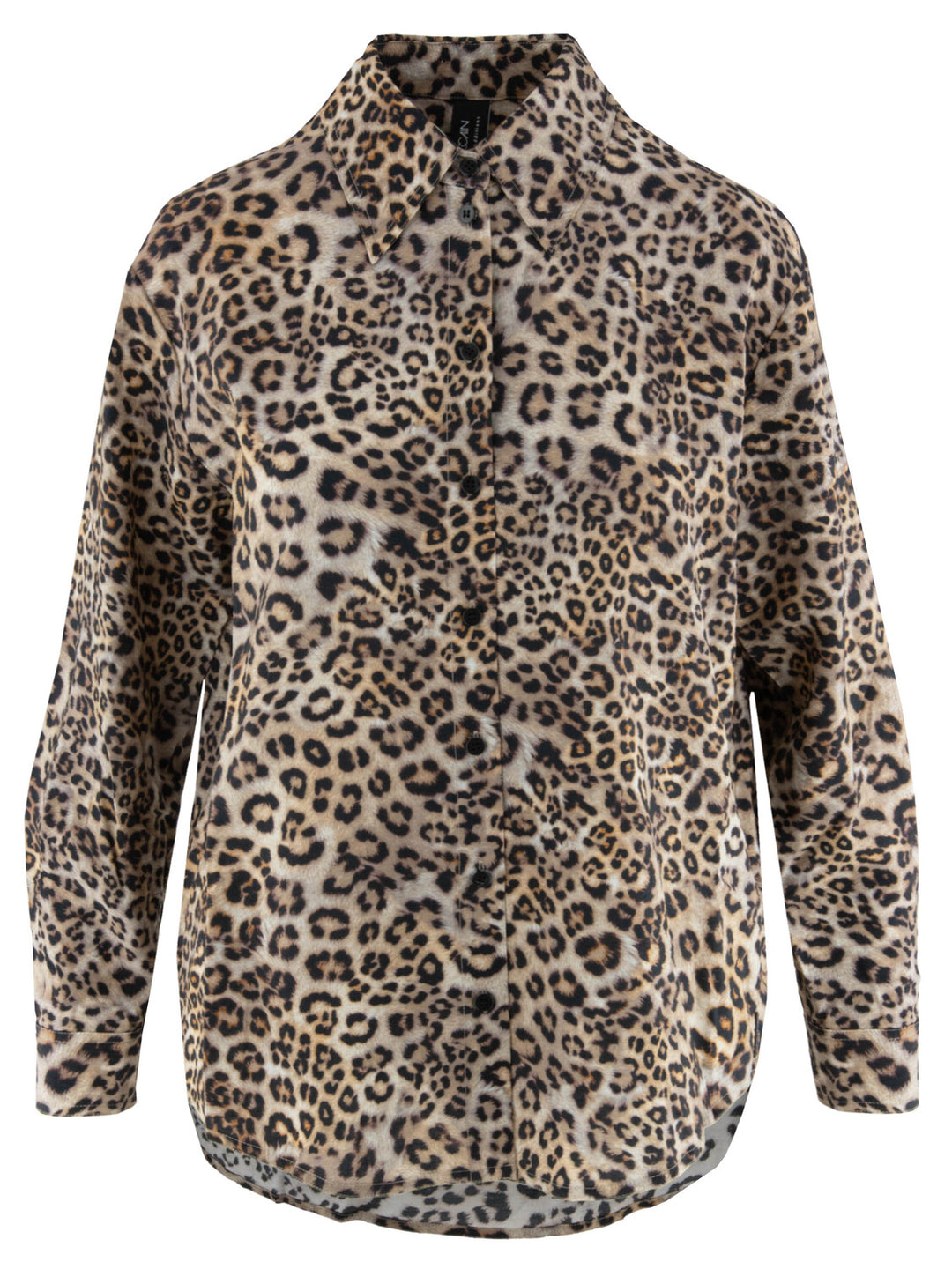 Marc Cain blouse met knoopsluiting-85% Viscose<br />15% Polyamide-DAMES TOPS & BLOUSES-Bruin