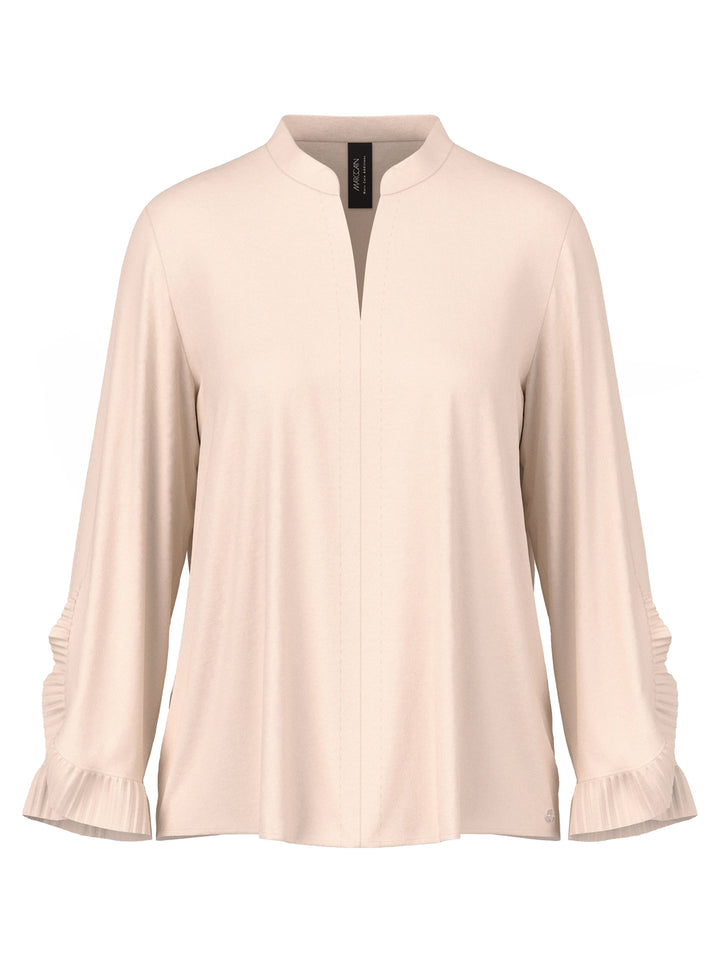Marc Cain Blouse met Plissé Details – Room-100% polyester-DAMES TOPS & BLOUSES-Room