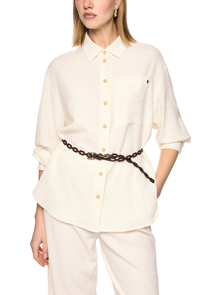 Marc Cain Blouse met structuur – Room-54% viscose, 45% polyester, 1% elastaan-DAMES TOPS & BLOUSES-Room