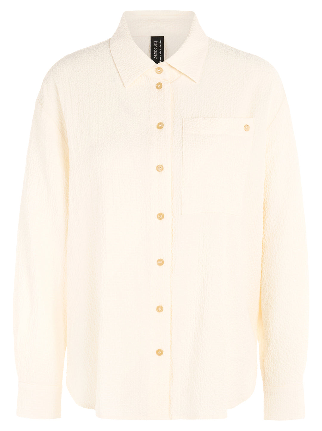 Marc Cain Blouse met structuur – Room-54% viscose, 45% polyester, 1% elastaan-DAMES TOPS & BLOUSES-Room